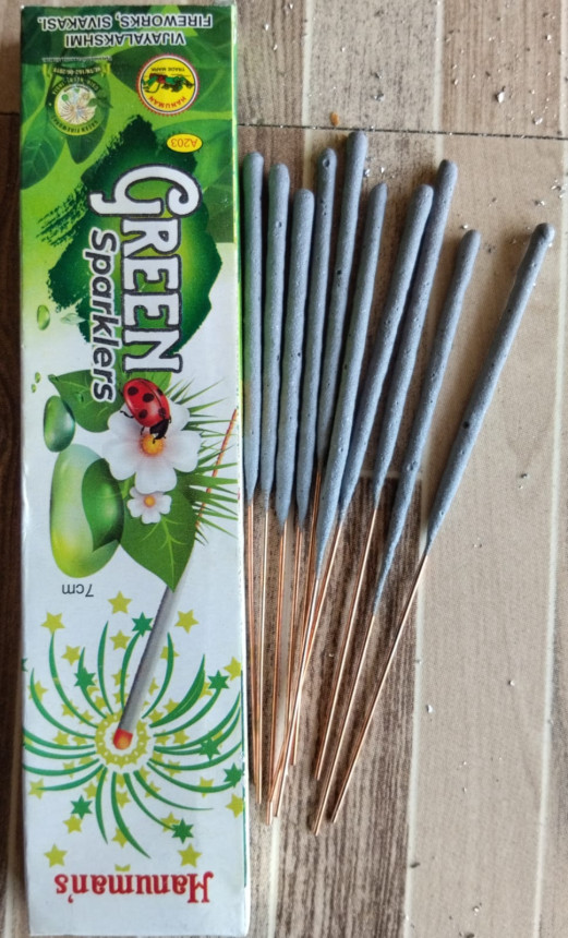 7CM GREEN SPARKLERS